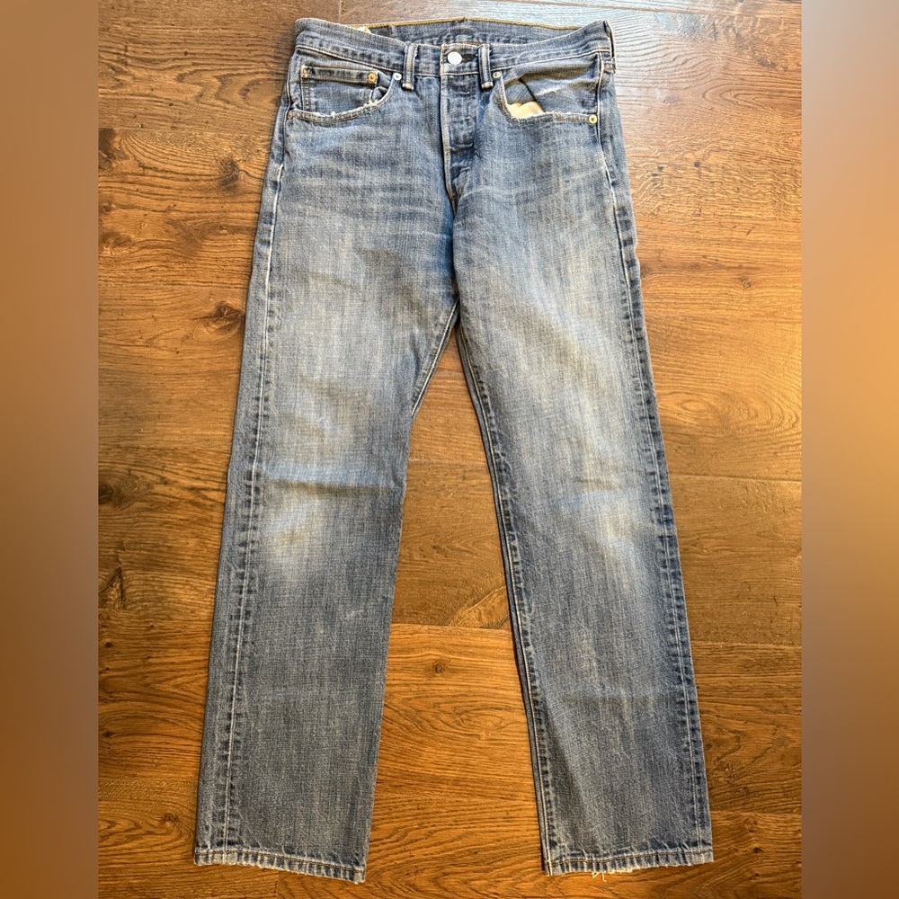 Levi's 501 Blue Straight Jeans